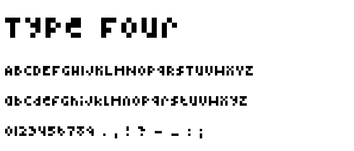 Type Four font
